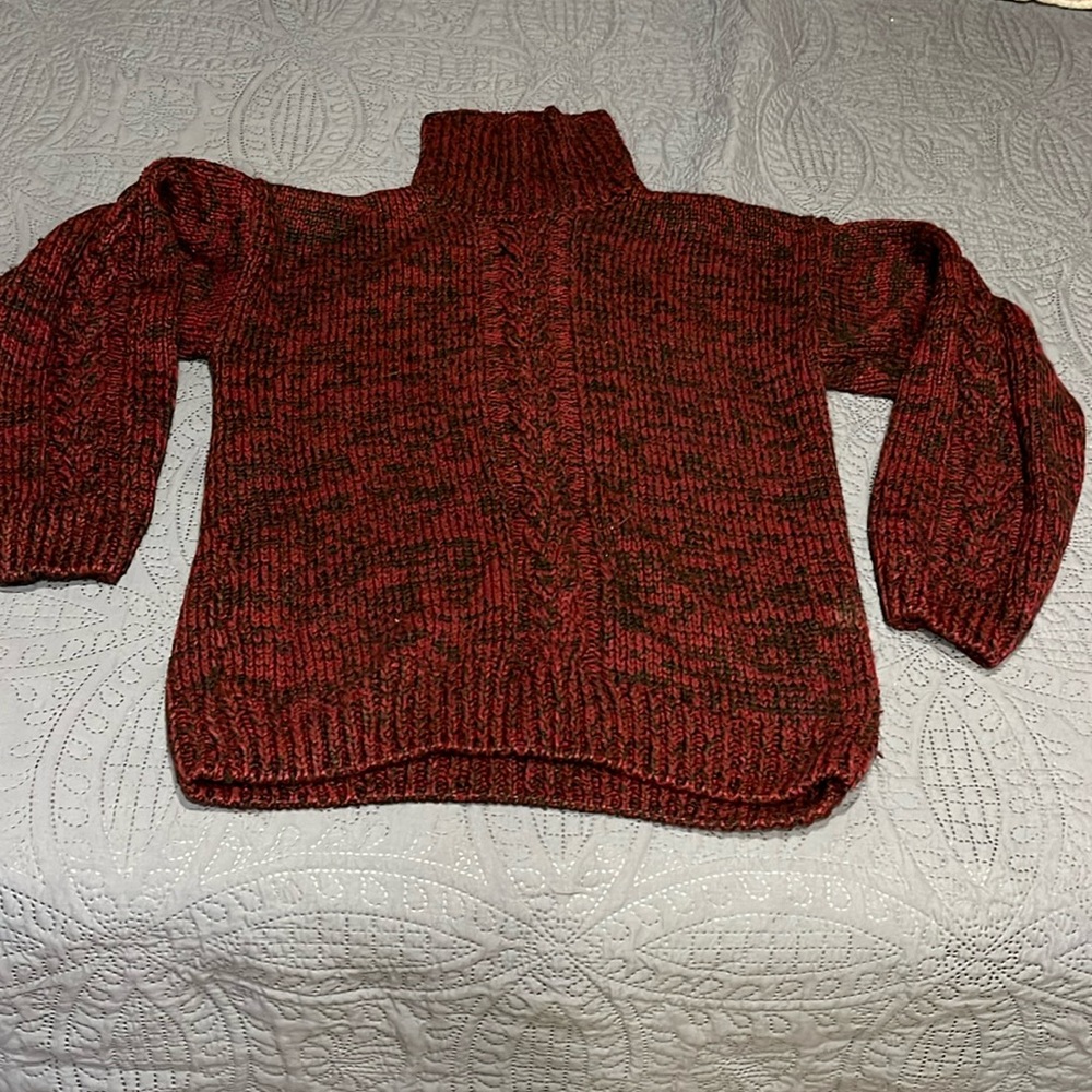 Knitted by hand double threaded by mom